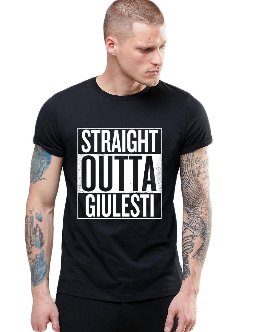 Tricou negru barbati - Straight Outta Giulesti